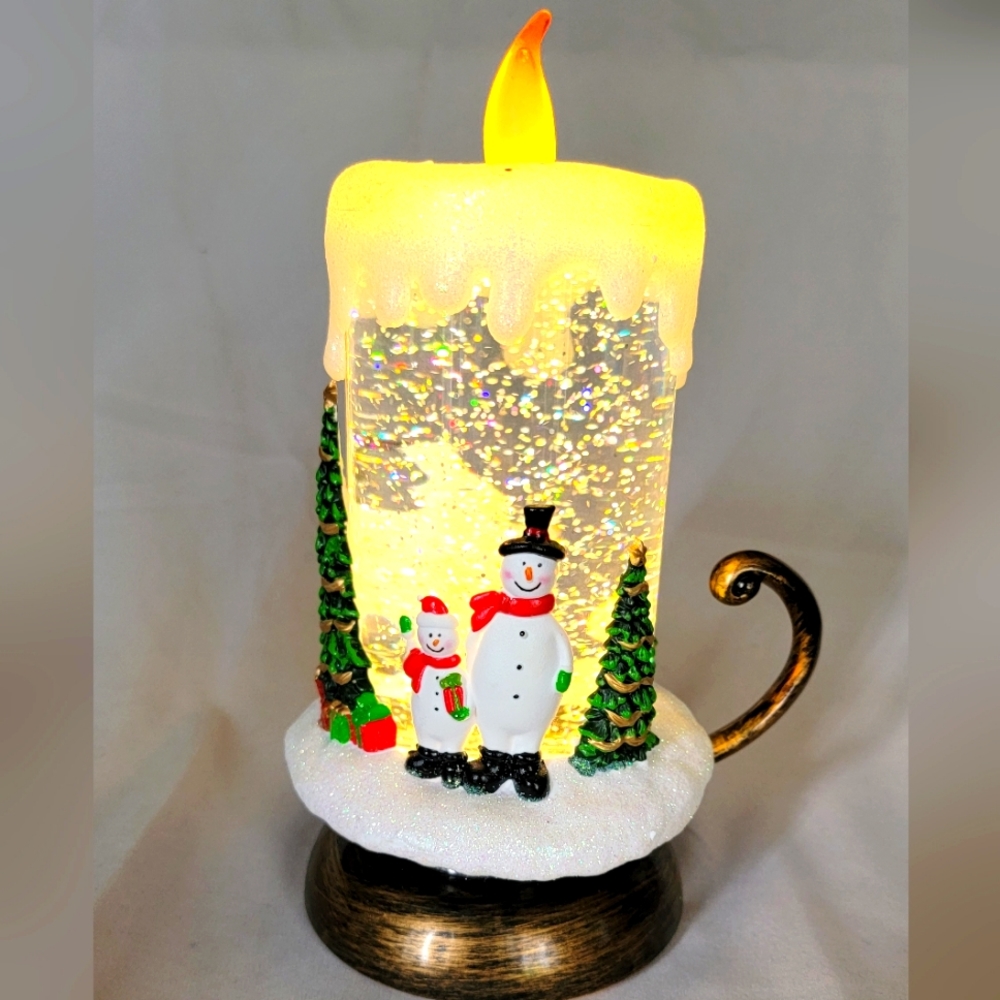 🕯⏳️🕯Winter Lane Color-Changing Glitter Globe Candle with Timer🕯⏳️🕯